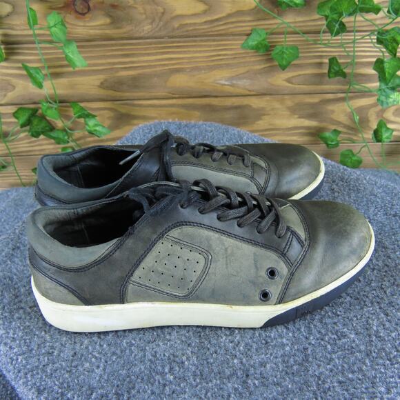 100 Men's Sneaker Black Leather Size 8 Medium Gently Used 2025‎ - Picture 3 of 7